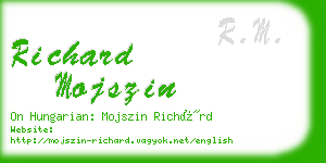 richard mojszin business card